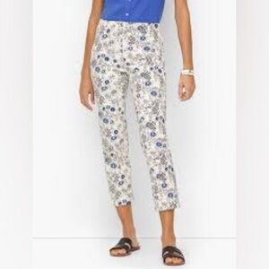 TALBOTS CHATHAM CROP PANTS - INTRICATE FLORAL
